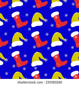 Seamless christmas vector illustration background 