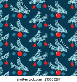 Seamless christmas vector illustration background 