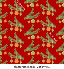 Seamless christmas vector illustration background 