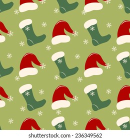 Seamless christmas vector illustration background 