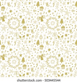Seamless Christmas vector pattern