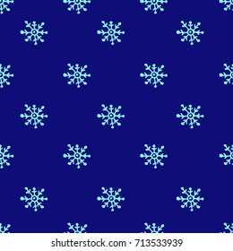 Seamless christmas vector pattern. Snowflakes