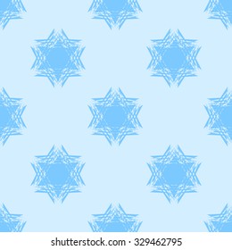 Seamless Christmas Winter Pattern with Snowflakes