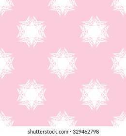 Seamless Christmas Winter Pattern with Snowflakes