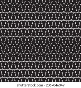 Seamless Christmas wrapping paper pattern. Christmas tree interlocking pattern.