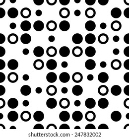 Nahtloser Circle-Hintergrund. Abstraktes einfarbiges Muster