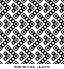 Seamless Circle Background. Abstract Monochrome Pattern