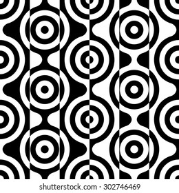 Fondo Círculo Sin Maravillas. Patrón monocromo abstracto