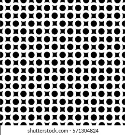 Seamless circle background. Abstract monochrome pattern.