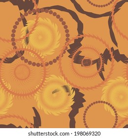 Seamless circle background, seamless pattern with round shapes. Summer theme