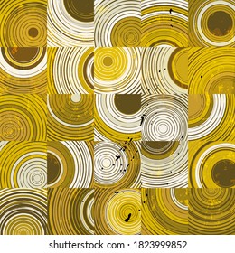 seamless circle background, with squares, strokes and splashes