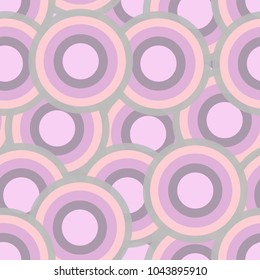 Seamless circle background for your design. Endless round artistic texture. EPS10 vector.