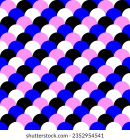 Seamless circle background.Abstract wave pattern.fabric background. diagonal geometry.Abstract overlapping circles.Colorful geometric circle pattern.Wallpaper illustration.Wrapping paper pattern.