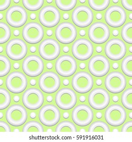 Seamless Circle , Elipse Pattern. Vector Soft Background. Regular Lime Texture