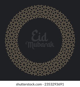 Seamless circle frame pattern in authentic arabian style. Vector illustrations
