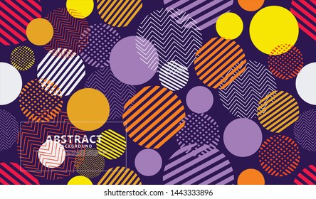 seamless circle geometric modern pattern with futuristic and dynamic color background. 