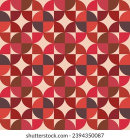 Seamless circle geometry. Graphic illustration. Fabric pattern. Mosaic. Gift wrapping paper.