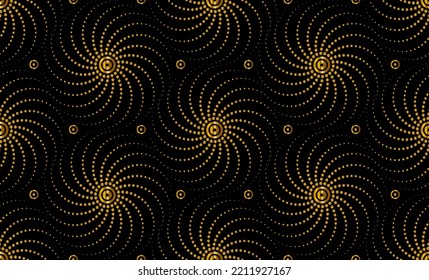Fondo de patrón de media spiral de oro del círculo sin foco. Líneas de velocidad radiales en forma de círculo. fondo de lujo dorado. Ilustración vectorial. Símbolo redondo Starburst. Elemento de diseño de Sol circular
