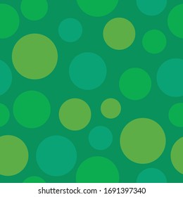 seamless circle green pattern vector