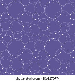 Seamless circle and hearts pattern - fashion vector  background.