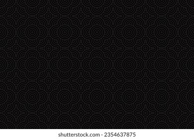 Seamless circle line geometry decoration pattern. Vector