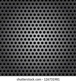 Seamless circle metal surface texture, vector illustration