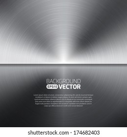 Seamless circle metal texture background. Vector