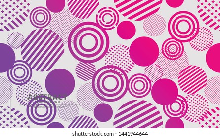 seamless circle modern pattern with futuristic and dynamic color background. 