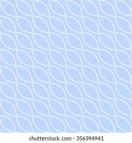 Seamless circle pattern. Abstract Background. Christmas beads Pattern. New year blue background. Diagonal dotted background. Geometric Pattern. Zigzag pattern. Chains. Braids. Vector Regular Texture