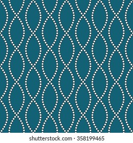 Seamless circle pattern. Abstract Background. Chain diagonal backdrop. Ethnic Pattern. Dotted background. Textile background. Geometric Pattern. Zigzag pattern. Turquoise Braids.Vector Regular Texture