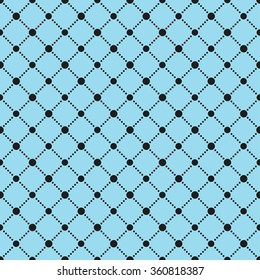 Seamless circle pattern. Abstract background. Grid texture. Lattice backdrop. Squares dotted background. Textile pattern. Ethnic pattern. Chains.Tracery Mosaic.Geometric Pattern.Vector Regular Texture