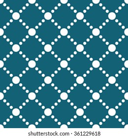 Seamless circle pattern. Abstract background. Grid texture. Lattice backdrop. Squares dotted background. Textile pattern. Ethnic pattern. Chains.Tracery Mosaic.Geometric Pattern.Vector Regular Texture