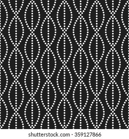 Seamless circle pattern. Abstract Black and white Background. Chain backdrop. Ethnic Pattern. Dotted background. Textile background. Geometric Pattern. Zigzag pattern. Braids.Vector Regular Texture