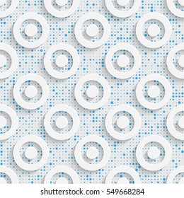 Seamless Circle Pattern. Abstract Technology Background. Modern Wallpaper