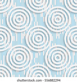 Seamless Circle Pattern. Abstract Tracery Background. Modern Stylish Wallpaper. 3d Delicate Design