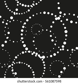 Seamless Circle Pattern. Abstract Vector Minimal Background. Contemporary Textile Ornament. 