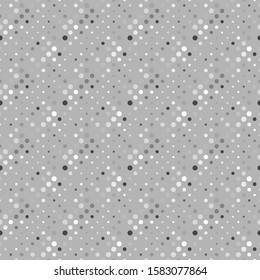 Seamless circle pattern background - black and white abstract vector graphic