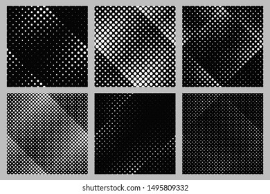 Seamless circle pattern background set - abstract vector design from circles