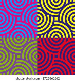 Seamless circle pattern in color