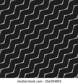 Seamless circle pattern. Garlands of circles. Wavy Beads. Abstract Black and White Background. Ethnic Pattern. Textile and fabric background. Zigzag Pattern. Geometric Pattern. Vector Regular Texture