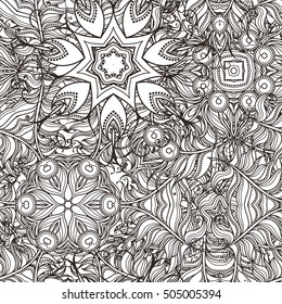 Seamless circle pattern. Islam, Arabic, Indian, ottoman motifs. Mandala design. Vintage decorative element.