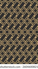 Seamless circle pattern in isolated background. seamless pattern of circles and lines. seamless infinity background. Gold, red and black backdrop.