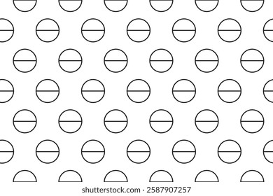 Seamless Circle Pattern isolated on white