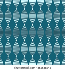 Seamless circle pattern. Lace. Petals and Leaves pattern. Abstract monochrome Background. Ethnic Turquoise background. Geometric pattern. Vector Regular Texture. Can be used for textile or paper.