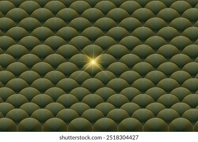 Seamless circle pattern shining luxurious wallpaper for your design, vector art illustration
