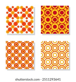 Seamless circle pattern in various sizes, perfect for backgrounds, textiles, and graphic design.