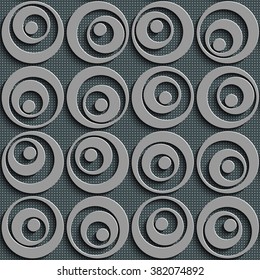 Seamless Circle Pattern. Vector Abstract Background