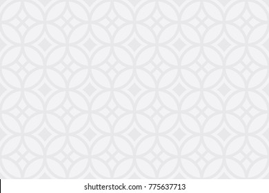 Seamless circle pattern vector. Art deco style silver on gray. Design print for wallpaper, textile. background.