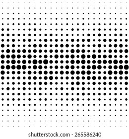 Seamless Circle Pattern. Vector Black and White Background