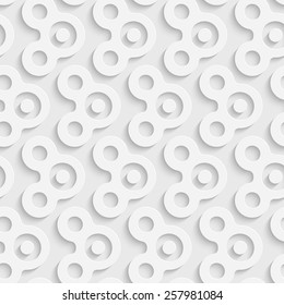Seamless Circle Pattern. Vector Geometric Background. Regular White Texture